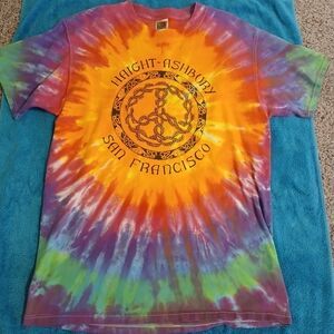 ☆ WOW San Francisco Haight Ashbury Peace Sign Vintage Music Concert Shirt Large
